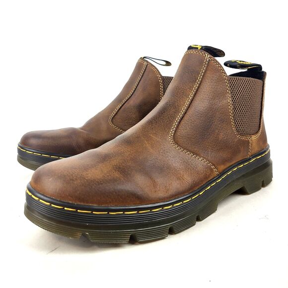 Dr. Martens Hardie II Chelsea Leather Work Ankle Boots Air Wair Size 12M - Picture 1 of 14